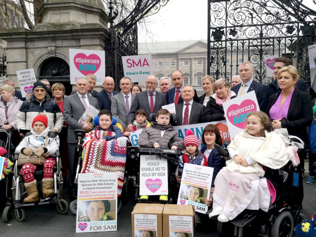 Today's SMA Ireland Day of Action on Spinraza – World Rare Disease Day march to Leinster House was well met.